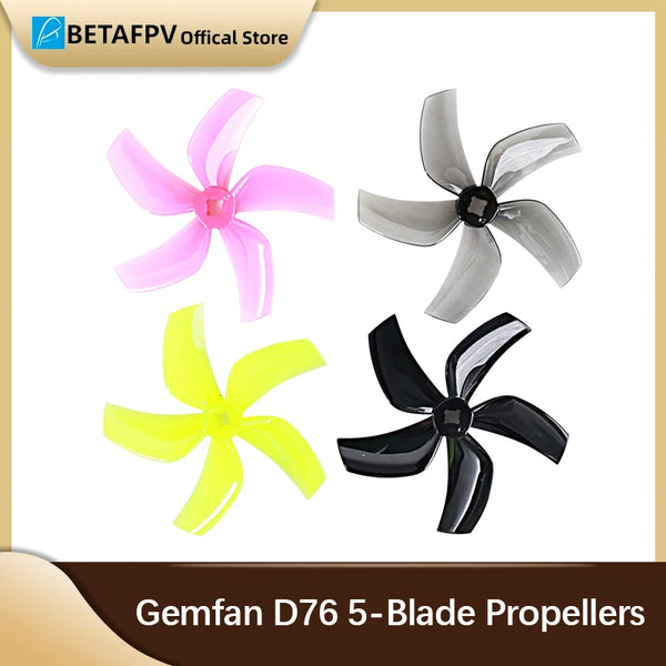 ស្លាប BETAFPV 4PCS PAVO GEMFAN D76 ស្លាប PC 5-Blade ទំហំ 76mm គ្មានស្តុក