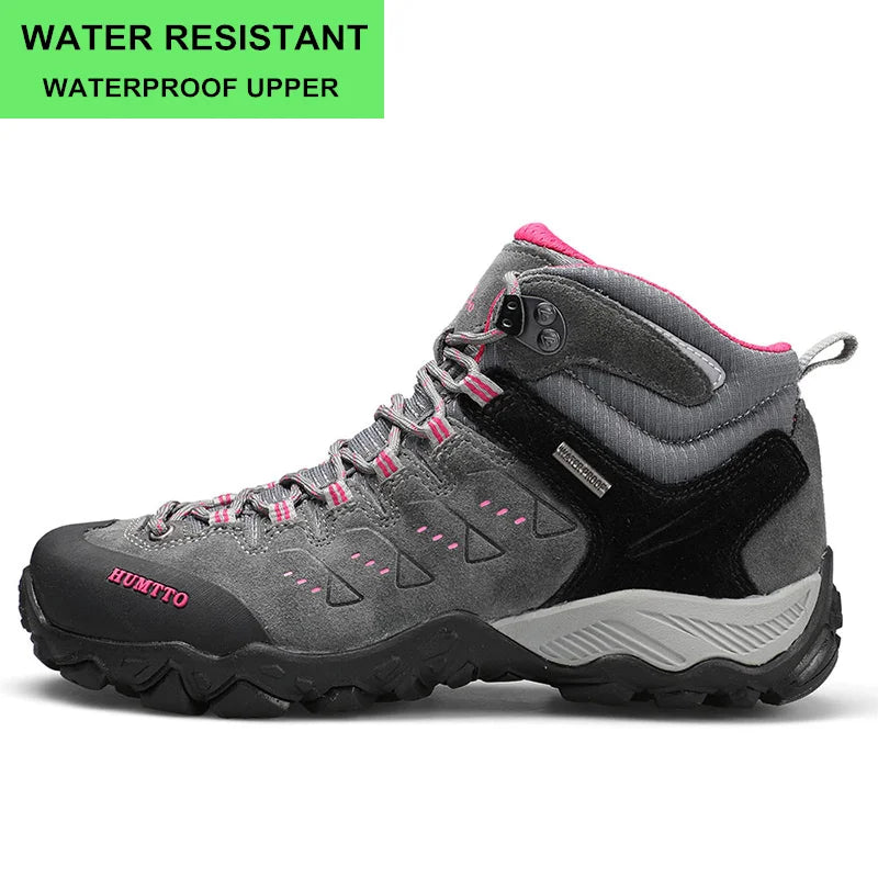 HUMTTO Woman Hiking Shoes Outdoor Mountain Camping Waterproof Sneakers for Women Leather Sport Hunting Climbing Trekking Boots