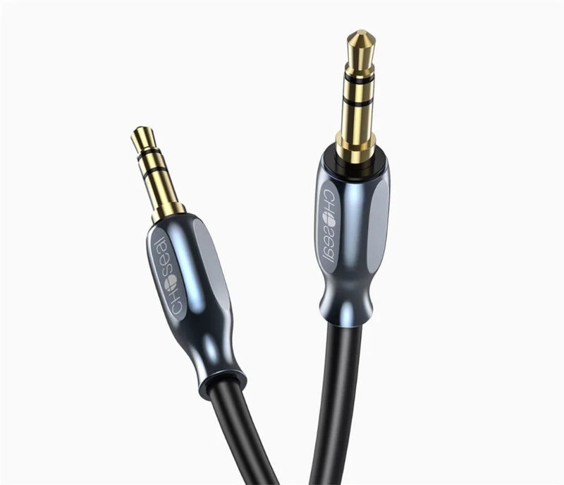 ខ្សែ Choseal RCA ខ្សែអាដាប់ទ័រ RCA AUX ទំហំ 3.5 ម.ម, ខ្សែអូឌីយ៉ូស្តេរ៉េអូ Y Splitter រចនាឡើងសម្រាប់ភ្ជាប់ចុះក្រោម និងស្រោបដោយមាសពីរស្រទាប់