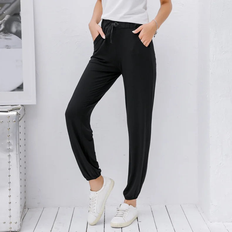 Spring Fall Loose Sleepwear Women Bottoms Sleep Pants Modal Cotton Pajama Pant Ankle-length Lounge Ladies Home Wear Trousers