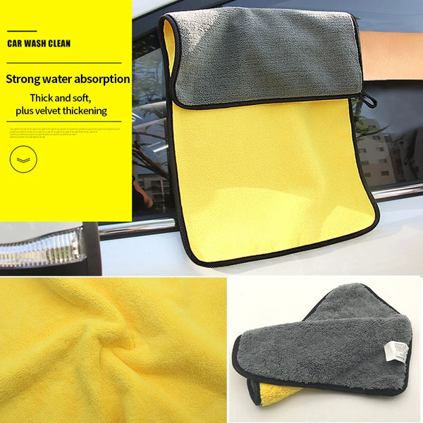 Car Wash Towel 40X80cm Car Care Microfiber Washing Towels Strong Thick Plush Fiber Detailing Auto Cleaning Cloth Accessories