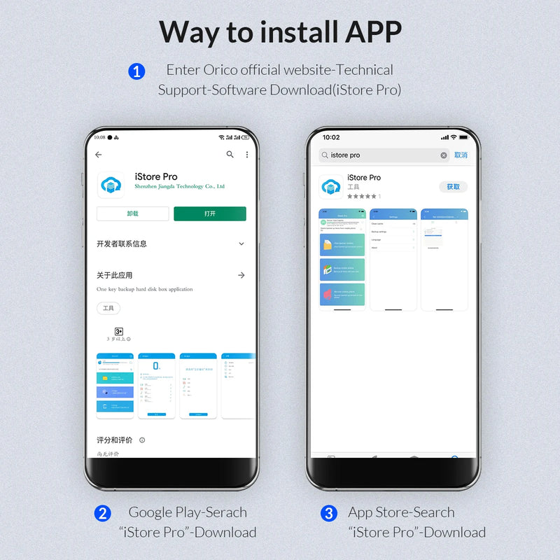 ORICO 3.5 inch Desktop Data Backup 3.5'' Backuper Backup Android Phone to PC Laptop Mac Backup Whatsapp with HDD Backup and Sync