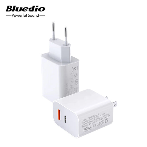 Bluedio Quick Charger 3.0 USB PD Charger 18W USB Type C Fast Charger for Cell Phone Iphone Ipad Headphone Earphone