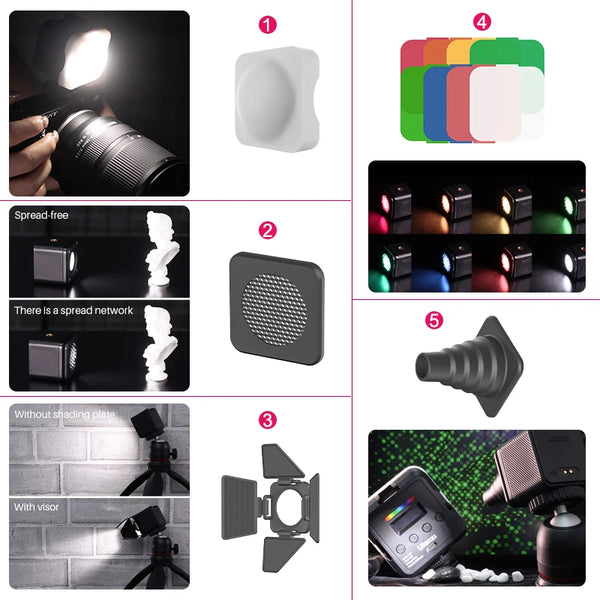 ភ្លើងវីដេអូ LED Ulanzi L2 10M IP68 ធន់នឹងទឹក អាចបន្ថយពន្លឺបាន សម្រាប់កាមេរ៉ាថតរូបក្រោមទឹក មុជទឹក សម្រាប់កាមេរ៉ា GoPro DJI DSLR
