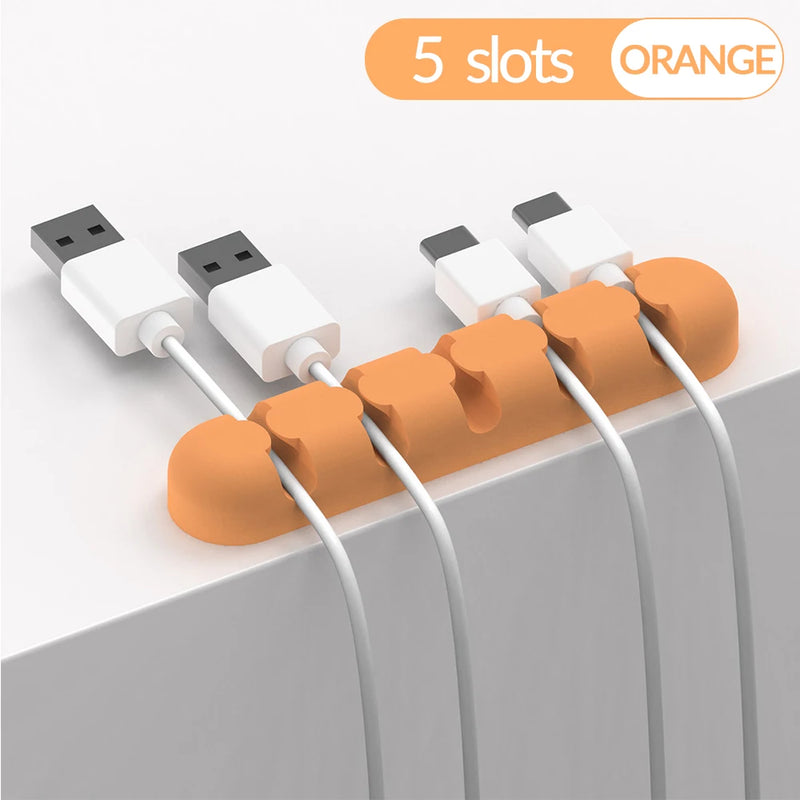 ORICO Cable Organizer Silicone USB Cable Winder Desktop Tidy Management Clips Cable Holder for Mouse Headphone Wire Organizer