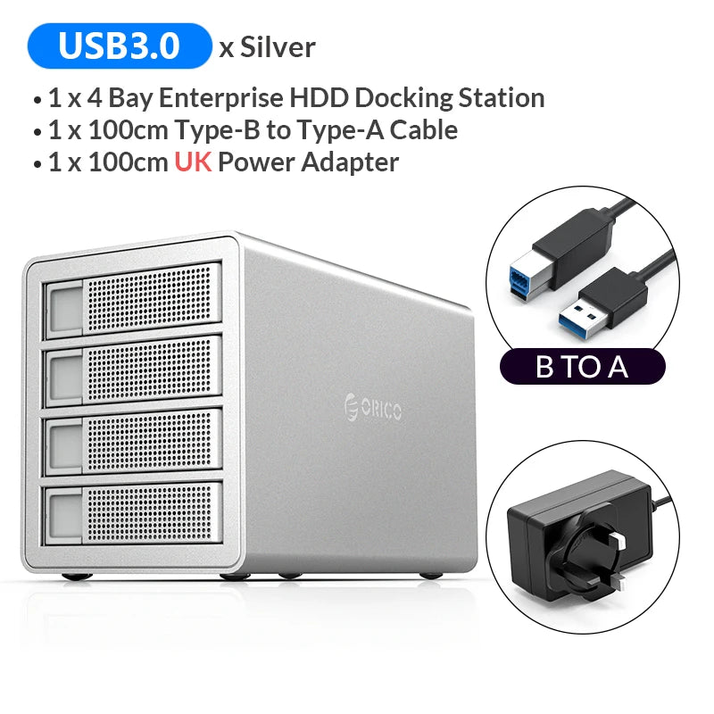 ORICO 35 Series 5 Bay HDD Docking Station With Dual Chip 150W Built-in Power Hard Drive Case for Altcoins Mining
