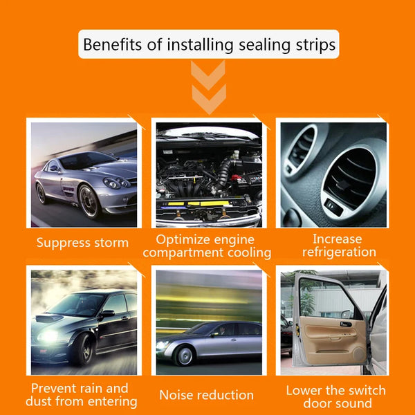 Car Door Seal Strip Auto Rubber Door Sealing Strips Car Door Protector Door Guard Noise Insulation Soundproof Z P D Type Seals