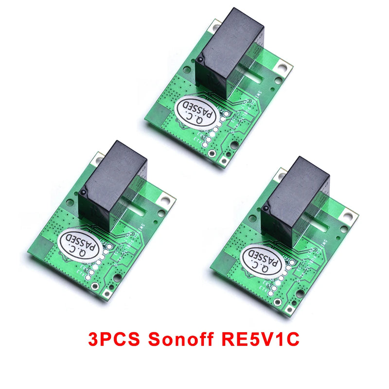 3/5/10PCS SONOFF RE5V1C 5V DC Dry Contact  Inching/Selflock Module Switch Work via eWelink APP Support Alexa Google Home IFTTT