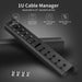 ZoeRax 1U 19 Inch Rack Mount Cable Management- All Metal 24 Slot Horizontal Wire Manager Server Rack Mount Cable Organizer