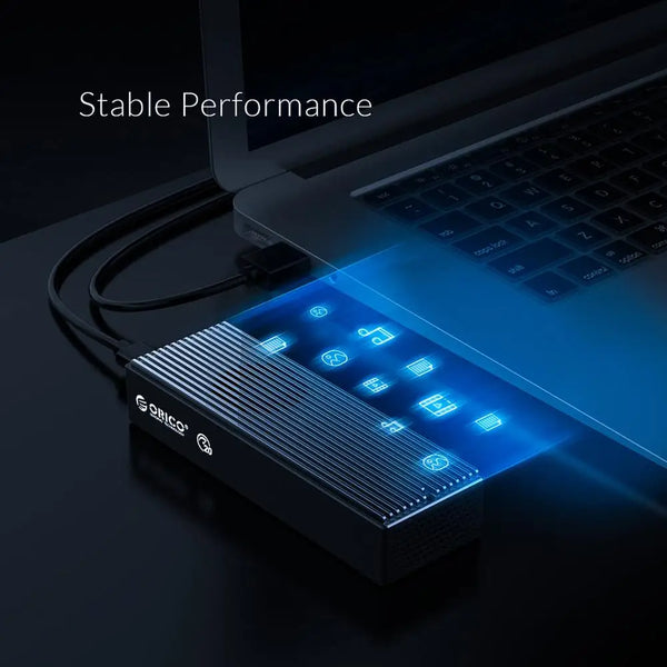 ORICO M.2 NVME SSD Case 20Gbps Built-in Cooling Fan Type-C M2 NVME SSD Enclosure For M.2 NVME 2230 2242 2260 2280 SSD