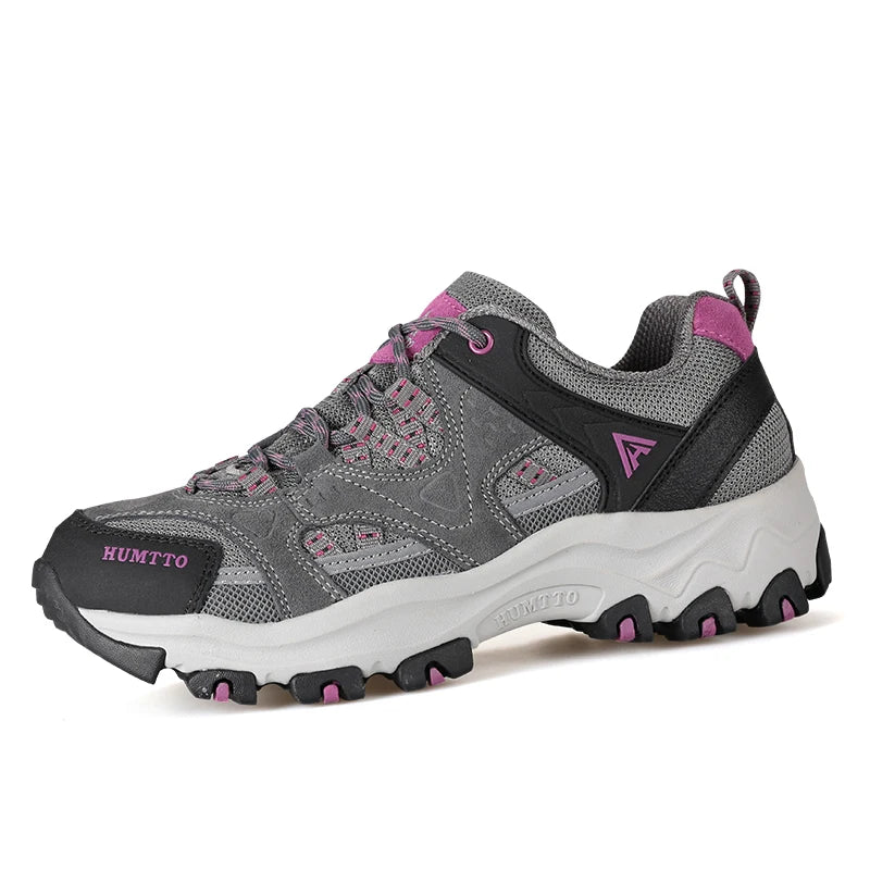 HUMTTO New Outdoor Women's Sneakers Hiking Shoes for Women 2021 Sport Climbing Female Shoes Leather Camping Trekking Boots Woman