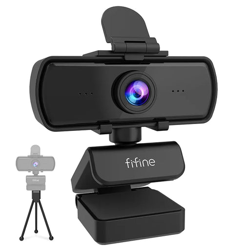 FIFINE 1440p Full HD PC Webcam with Microphone, tripod, for USB Desktop & Laptop,Live Streaming Webcam for Video Calling-K420 CHINA
