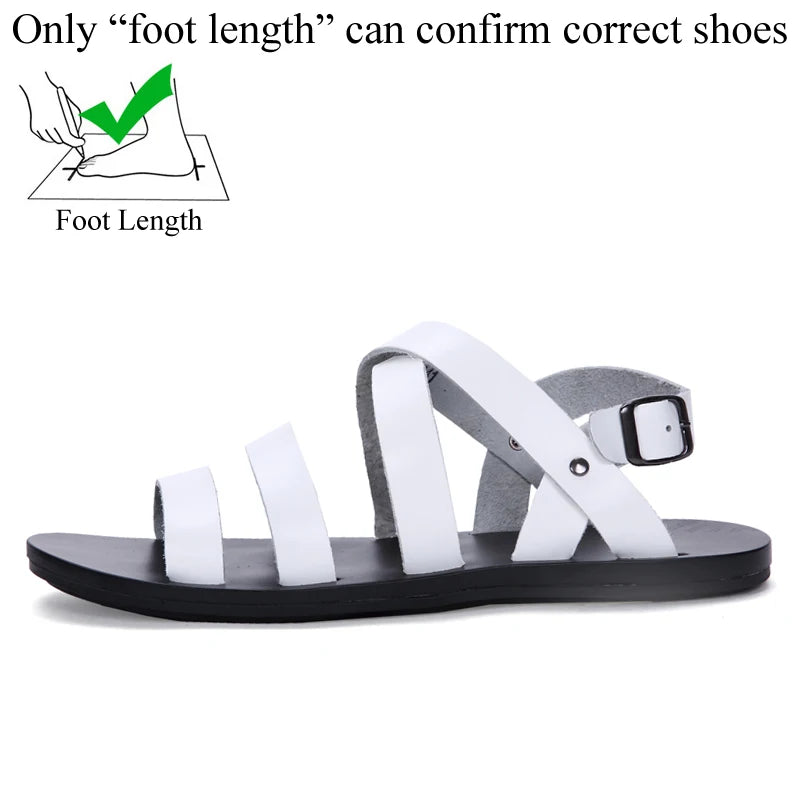 Summer Men Rome Genuine Leather Roman Sandals Gladiator 2024 Sandalias Romanas Hombre Flat Sandles Dropshipping