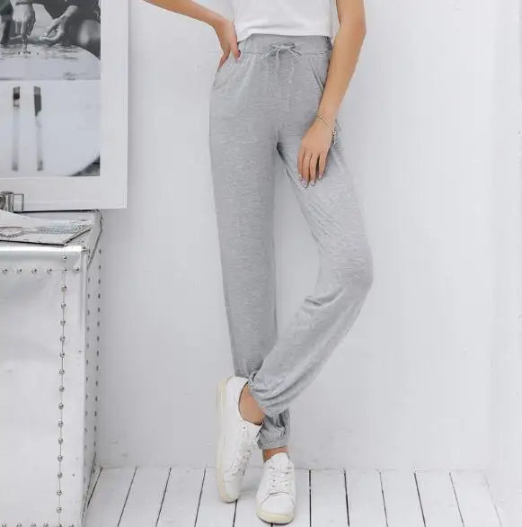 Spring Fall Loose Sleepwear Women Bottoms Sleep Pants Modal Cotton Pajama Pant Ankle-length Lounge Ladies Home Wear Trousers