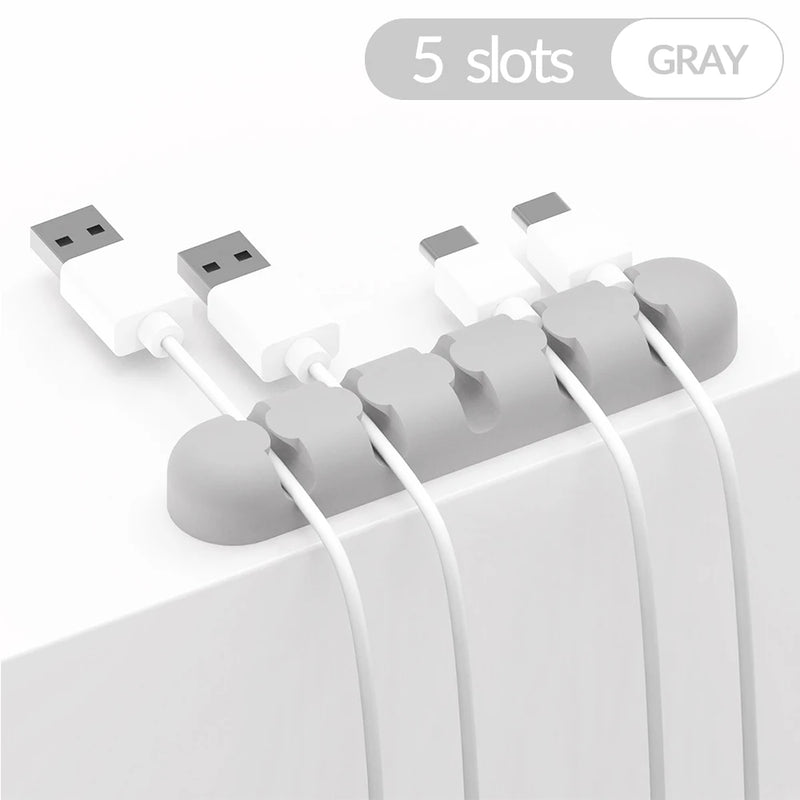 ORICO Cable Organizer Silicone USB Cable Winder Desktop Tidy Management Clips Cable Holder for Mouse Headphone Wire Organizer