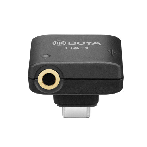 BOYA OA-1 Mini Microfon Audio Adapter with 3.5mm TRS Microphone Port Type-C Charging Port Replacement for DJI OSMO Action Camera Default Title