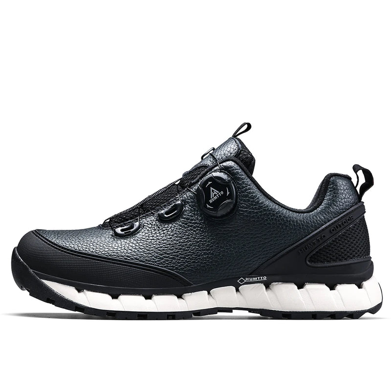 HUMTTO Waterproof Hiking Shoes for Men Breathable Leather Mountain Trekking Sport Shoes Outdoor Climbing Walking Mens Sneakers