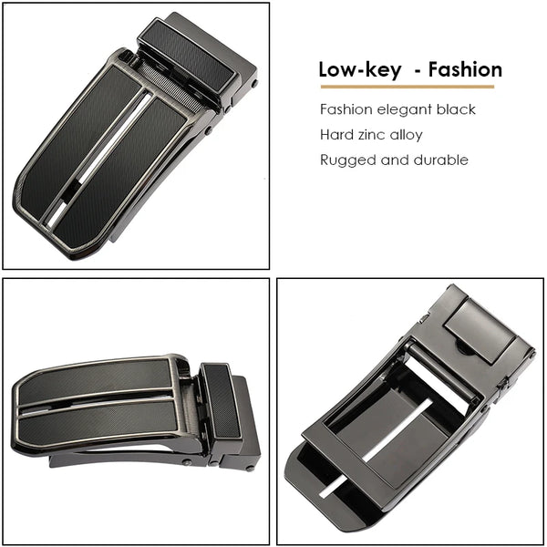 VATLTY Official Genuine Men's Leather Belt Natural Cowhide 3cm Thin Belt Alloy Automatic Buckle Trouser Belt 130cm Brown Girdles