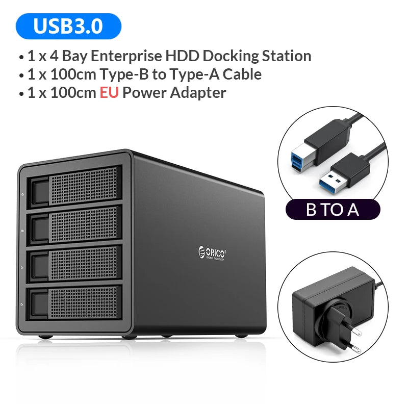 ORICO 35 Series 5 Bay HDD Docking Station With Dual Chip 150W Built-in Power Hard Drive Case for Altcoins Mining