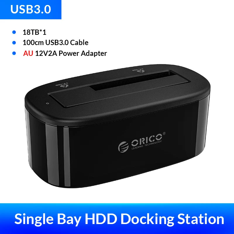 ORICO Hard Drive Docking Station USB 3.0 to SATA HDD Docking Station for 2.5/3.5 inch SATA Hard Drive Card Reader Support