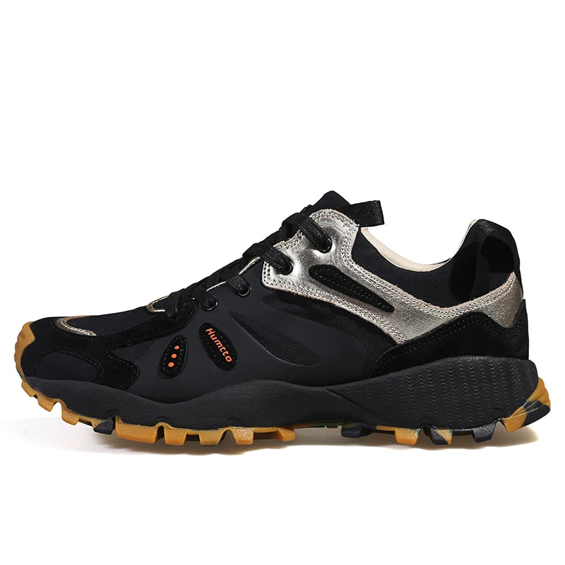 HUMTTO Outdoor Hiking Shoes Breathable Sport Climbing Camping Boots Men Leather Mens Walking Shoes Trekking Sneakers for Male
