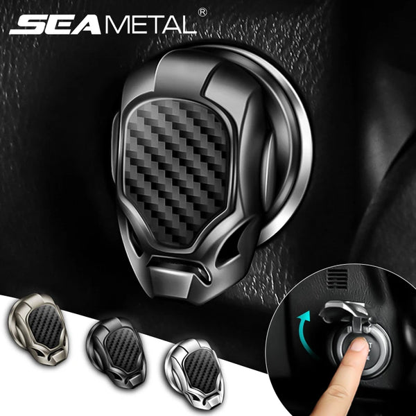 3D Metal Engine Ignition Start Stop Push Button Sticker One Button Ignition Key Decorative Switch Button Cover for Car Interior