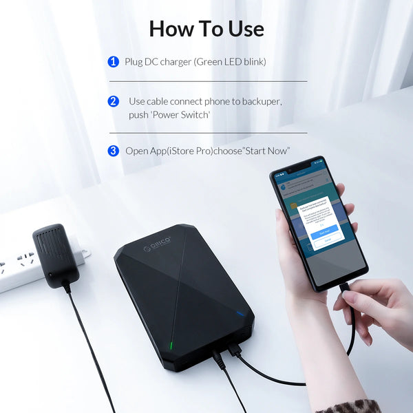 ORICO 3.5 inch Desktop Data Backup 3.5'' Backuper Backup Android Phone to PC Laptop Mac Backup Whatsapp with HDD Backup and Sync