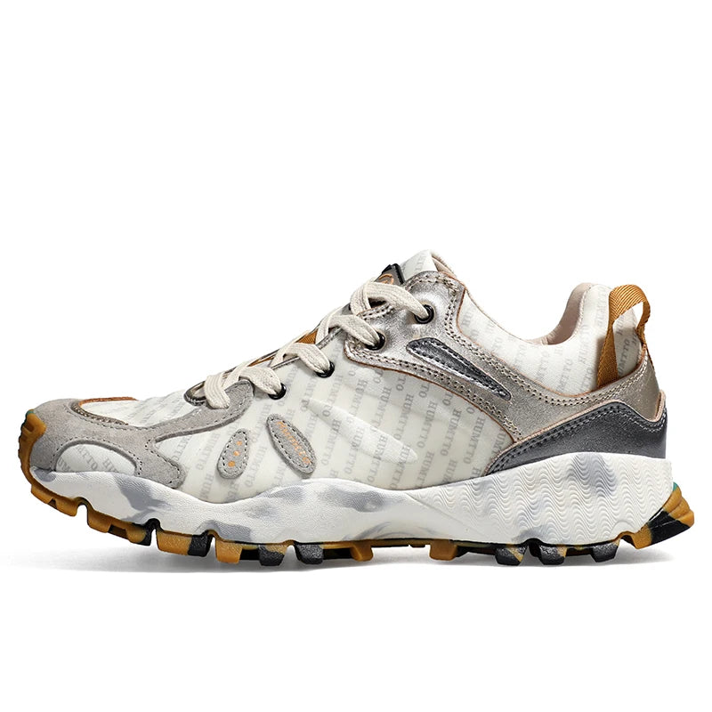 HUMTTO Outdoor Hiking Shoes Breathable Sport Climbing Camping Boots Men Leather Mens Walking Shoes Trekking Sneakers for Male