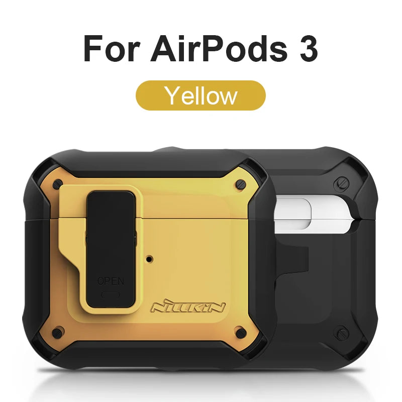 NILLKIN For Airpods Pro Case Switch Cover For AirPods Case TPU PC Anti-fall Cover For AirPods 3 Wireless Earphone With Keychain