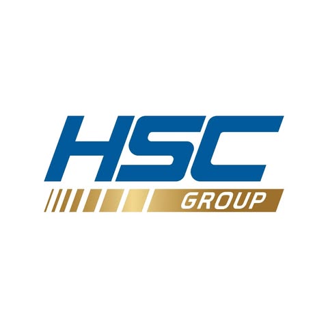 HSC Group logo with blue and gold colors on a white background