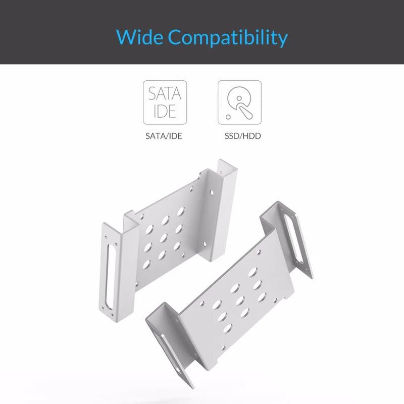 ORICO Aluminum 5.25 inch to 2.5 or 3.5 Inch Hard Disk Drive Mounting Bracket Dock with Screws Hard Drive Holder For HDD SSD