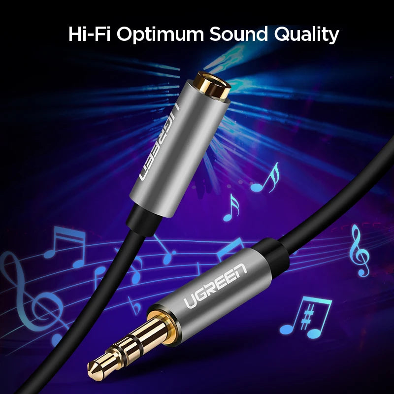 Ugreen 3.5mm Extension Audio Cable Male to Female Aux Cable Headphone Cable 3.5 mm extension cable for iPhone 6s MP3 MP4 Player