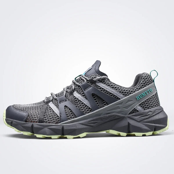 HUMTTO Men's Hiking Shoes Breathable Mesh Lightweight Lace-Up Non-slip Trekking Shoes Spring Summer Outdoor Sneakers Hot Sale