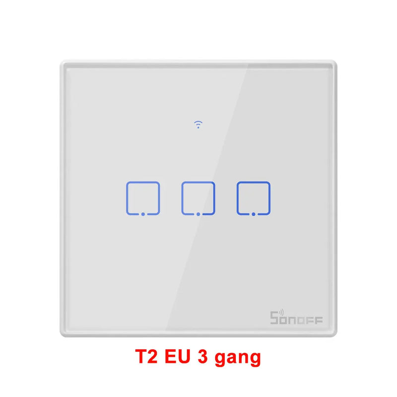 SONOFF T2EU 433Mhz RF WiFi Touch Wall Switch Time Schedule Smart Scene via eWeLink Remote Voice Control with Alexa Google Home