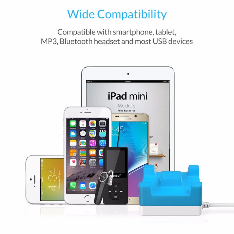 ORICO 4 USB Ports Desktop Charger 20W 2.4A Max Adapter with Phone Tablet Holder Charging for iPhone Samsung Xiaomi Huawei Htc