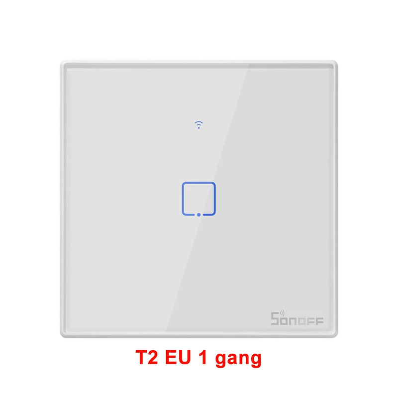 SONOFF T2EU 433Mhz RF WiFi Touch Wall Switch Time Schedule Smart Scene via eWeLink Remote Voice Control with Alexa Google Home