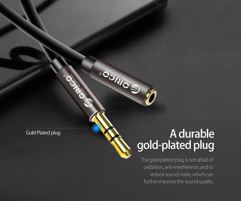 ORICO 3.5 mm Aux Extension Cable Headphone Extension Cable for iPhone 6 6s Xiaomi redmi 5 plus Huawei Samsung lite Audio Cable