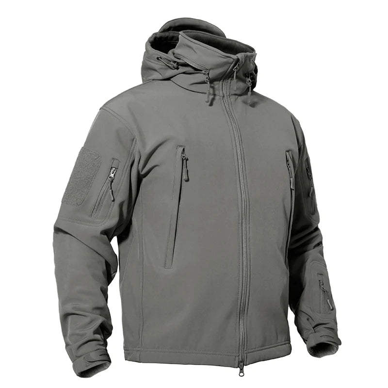 TACVASEN Winter Softshell Jacket Mens Windproof Fleece Lined Jacket Coat Waterproof Work Jacket Coats Outdoor Hiking Windbreaker