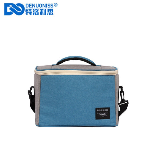 DENUONISS Thermo Bag For Lunch Insulation Thickening Waterproof Lunch Box For Women Food Bag Bolsa Termica LH118-001-Blue