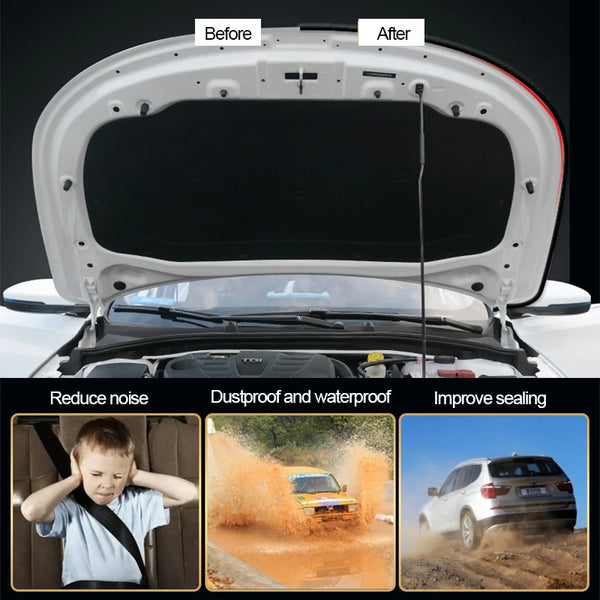 Car Door Edge Rubber Seal Strips Universal B Type Engine Trunk Cover Sealing Strip Noise Insulation for Auto Sealants Accessori