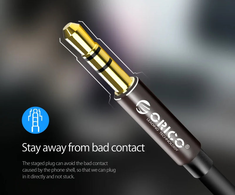 ORICO 3.5 mm Aux Extension Cable Headphone Extension Cable for iPhone 6 6s Xiaomi redmi 5 plus Huawei Samsung lite Audio Cable