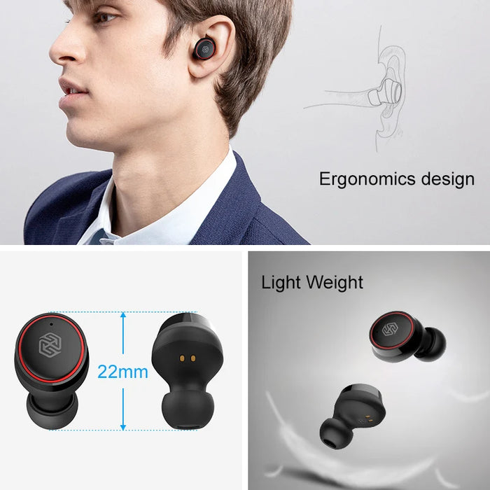 NILLKIN True wireless earbuds TWS earphone Bluetooth 5.0 with charging case mic Handsfree Earbuds Gaming Wireless Headphones