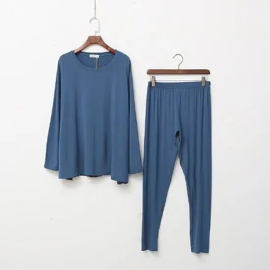 Loose modal cotton home clothes long sleeve autumn winter pajamas women large size ladies sleepwear pijama set lounge pyjama
