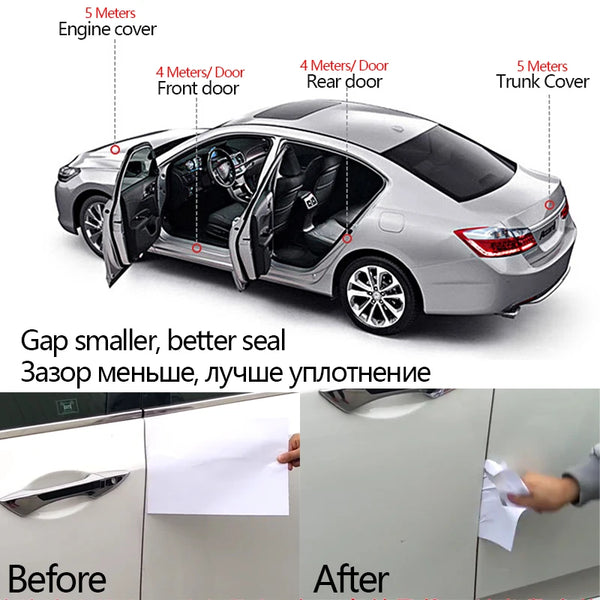 Car Door Edge Rubber Seal Strips Universal B Type Engine Trunk Cover Sealing Strip Noise Insulation for Auto Sealants Accessori