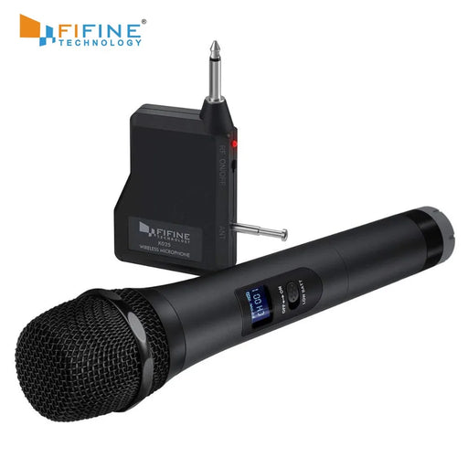 FIFINE UHF 20 Channels Handheld Dynamic Microphone Wireless mic System for Karaoke & House Parties Over the Mixer,PA System etc black CHINA