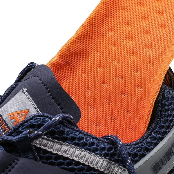 HUMTTO Men's Hiking Shoes Breathable Mesh Lightweight Lace-Up Non-slip Trekking Shoes Spring Summer Outdoor Sneakers Hot Sale
