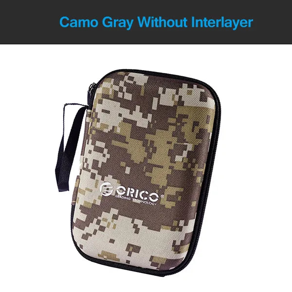 ORICO 2.5 inch Protection Bag for Power Bank HDD SSD Hard Disk Drive Portable Protector Enclosure Case Camo Gray/Blue/Black