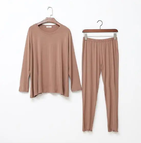 Loose modal cotton home clothes long sleeve autumn winter pajamas women large size ladies sleepwear pijama set lounge pyjama