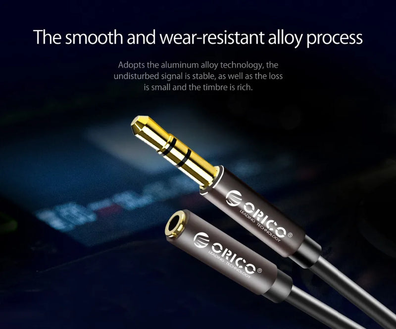 ORICO 3.5 mm Aux Extension Cable Headphone Extension Cable for iPhone 6 6s Xiaomi redmi 5 plus Huawei Samsung lite Audio Cable