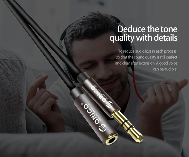 ORICO 3.5 mm Aux Extension Cable Headphone Extension Cable for iPhone 6 6s Xiaomi redmi 5 plus Huawei Samsung lite Audio Cable